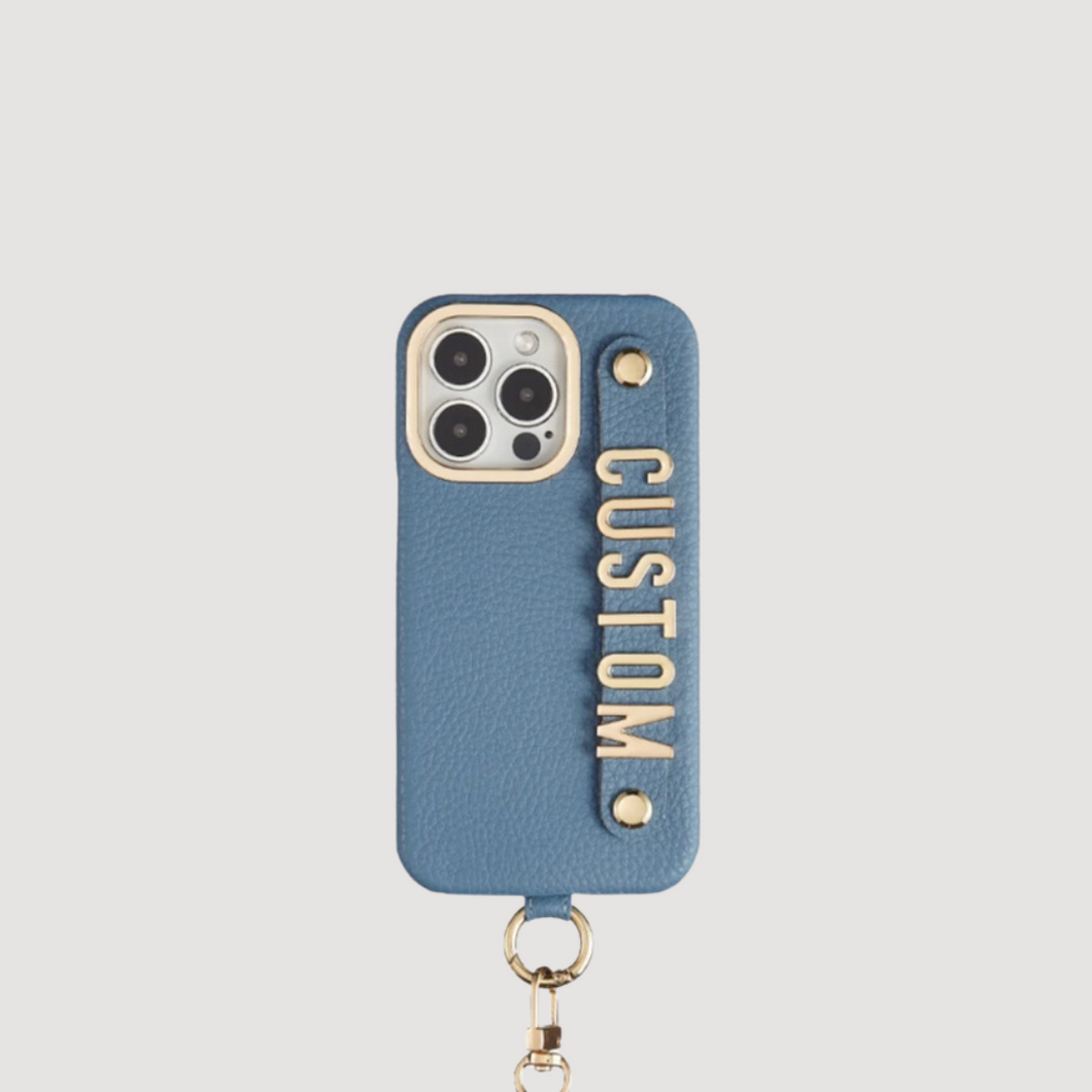 CUSTOM SHOULDER STRAP IPHONE CASE - SKY POWDER