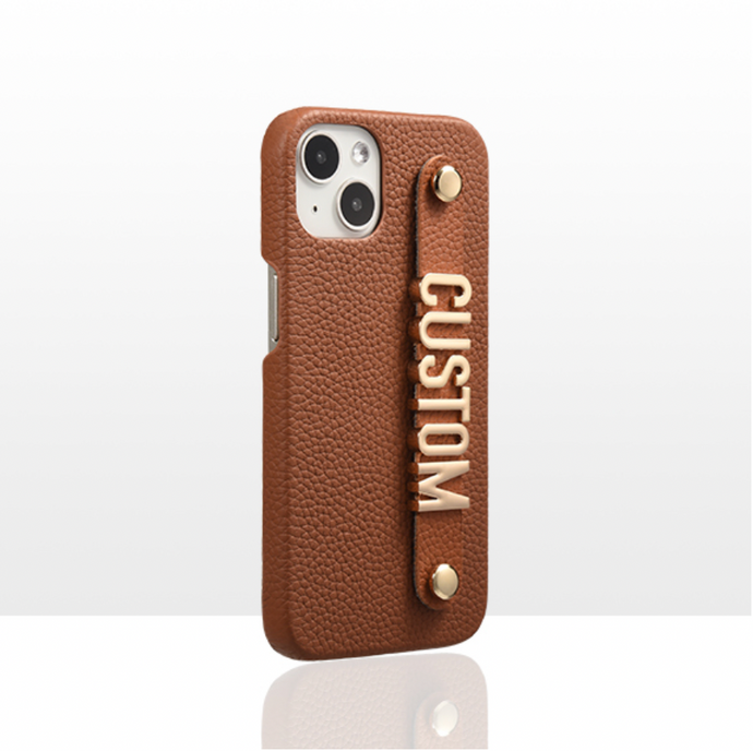 CUSTOM COWHIDE LEATHER IPHONE CASE- WALNUT