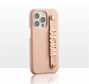 CUSTOM LEATHER IPHONE CASE- BABY PINK