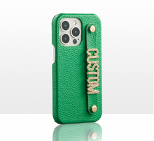 Load image into Gallery viewer, CUSTOM LEATHER IPHONE CASE- BOTTEGA GREEN