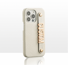 Load image into Gallery viewer, CUSTOM LEATHER IPHONE CASE- WHITE