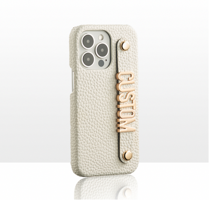 CUSTOM LEATHER IPHONE CASE- WHITE