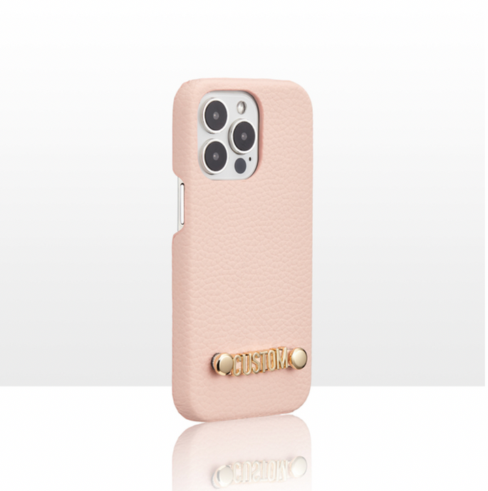 MINI CUSTOM LEATHER IPHONE CASE- PINK