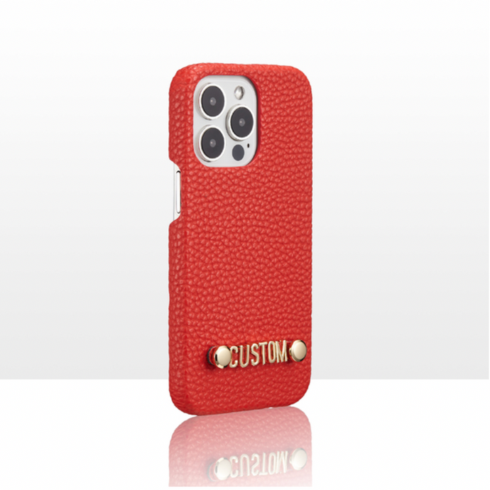 MINI CUSTOM LEATHER IPHONE CASE- CHILLI RED