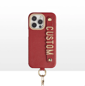 CUSTOM SHOULDER STRAP IPHONE CASE - CRIMSON