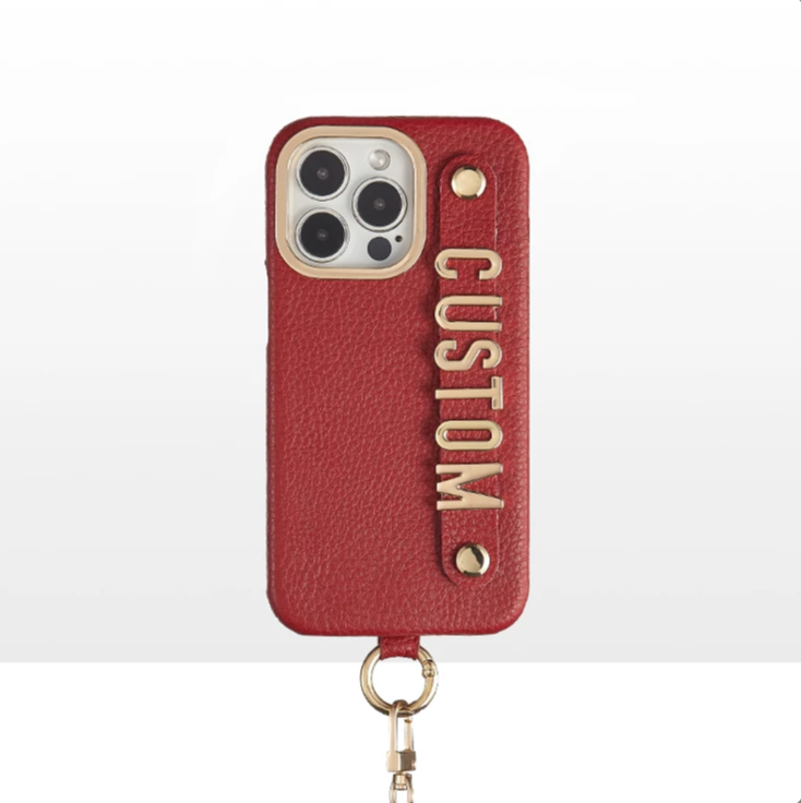 CUSTOM SHOULDER STRAP IPHONE CASE - CRIMSON