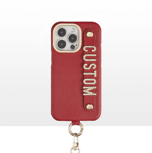 CUSTOM SHOULDER STRAP IPHONE CASE - CRIMSON