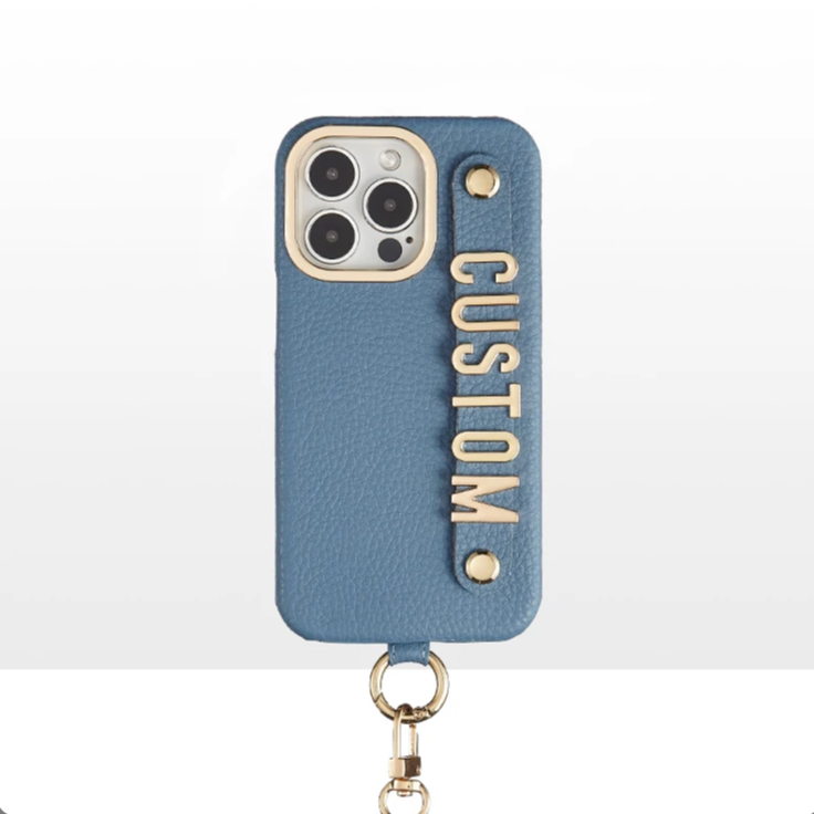 CUSTOM SHOULDER STRAP IPHONE CASE - SKY POWDER