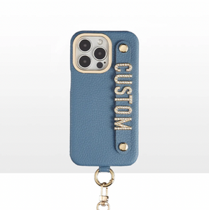 CUSTOM SHOULDER STRAP IPHONE CASE - SKY POWDER