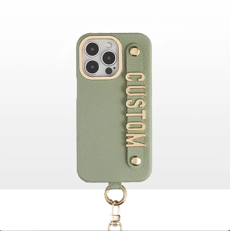 CUSTOM SHOULDER STRAP IPHONE CASE - SAGE