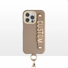 Load image into Gallery viewer, CUSTOM SHOULDER STRAP IPHONE CASE - VANILLA LATTE