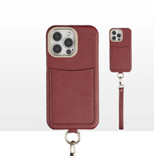 Load image into Gallery viewer, CUSTOM WRIST STRAP IPHONE CASE - CRIMSON