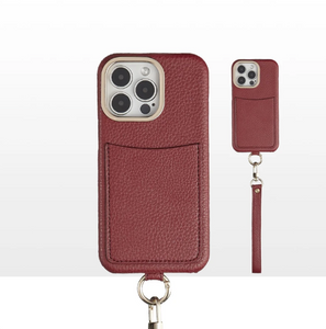 CUSTOM WRIST STRAP IPHONE CASE - CRIMSON