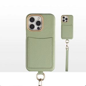 CUSTOM WRIST STRAP IPHONE CASE - SAGE