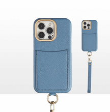 Load image into Gallery viewer, CUSTOM WRIST STRAP IPHONE CASE - SKY POWDER