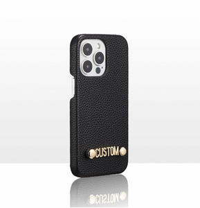 MINI CUSTOM REAL LEATHER IPHONE CASE- BLACK